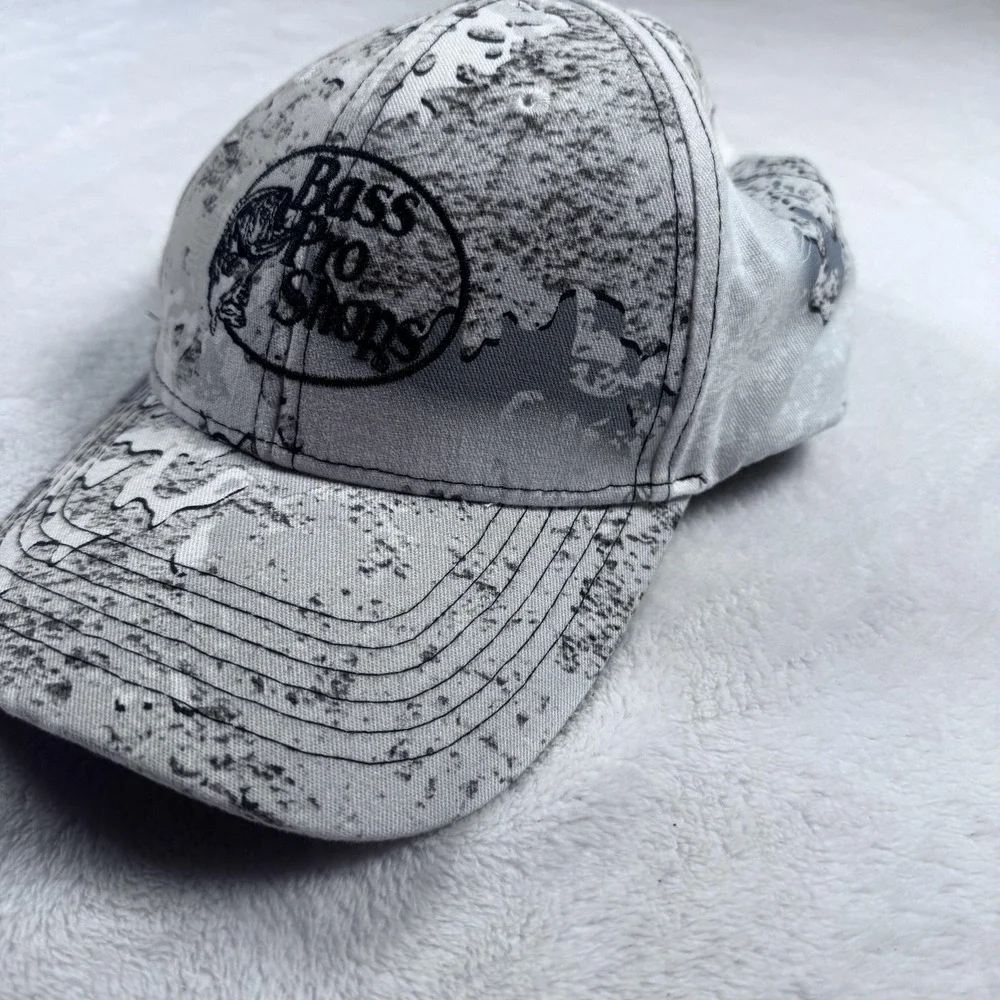 Bass Pro Shops Hat Cap Snap Back‎ Mens One Size Gray Camo Gone Hunting Outdoor